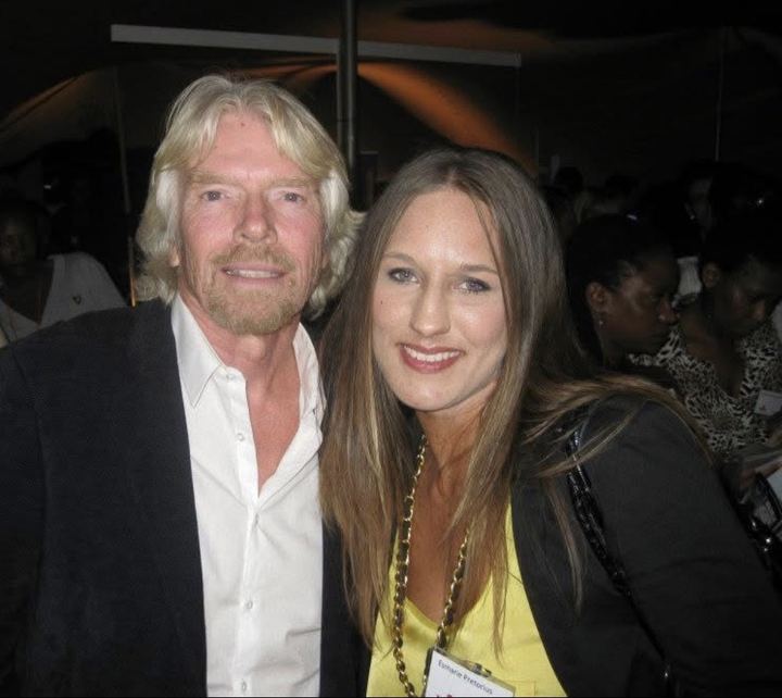 Esmarie with Sir Richard Branson at a Branson Centre of Entrepreneurship event in Johannesburg